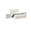 3pc King Bedroom Set, Weathered Gray, Gray, White, Silver Wood, 2 Nightstands