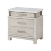 3pc King Bedroom Set, Weathered Gray, Gray, White, Silver Wood, 2 Nightstands