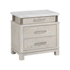 3pc King Bedroom Set, Weathered Gray, Gray, White, Silver Wood, 2 Nightstands
