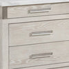 3pc King Bedroom Set, Weathered Gray, Gray, White, Silver Wood, 2 Nightstands