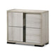 2pc King Bedroom Set | White Wash | Chrome | Nightst&