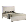 2pc King Bedroom Set | White Wash | Chrome | Nightst&