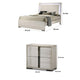 2pc King Bedroom Set | White Wash | Chrome | Nightst&