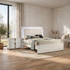 2pc King Bedroom Set | White Wash | Chrome | Nightst&