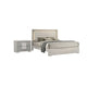 2pc King Bedroom Set | White Wash | Stone Gray | Nightst&