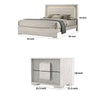 2pc King Bedroom Set | White Wash | Stone Gray | Nightst&