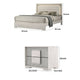 2pc King Bedroom Set | White Wash | Stone Gray | Nightst&