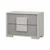 3pc King Bedroom Set, White Wash, Stone Gray, 2 Nightstands