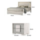 3pc King Bedroom Set, White Wash, Stone Gray, 2 Nightstands