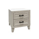 2pc King Bedroom Set | White Wash | Black Wood | Nightst&