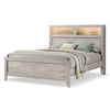 2pc King Bedroom Set | White Wash | Black Wood | Nightst&