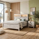 2pc King Bedroom Set | White Wash | Black Wood | Nightst&