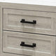 3pc King Bedroom Set, White Wash, Black Wood, 2 Nightstands