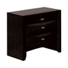 2pc King Bedroom Set, Black, Nickel Wood, Nightstand