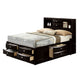 2pc King Bedroom Set, Black, Nickel Wood, Nightstand