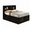 2pc King Bedroom Set, Black, Nickel Wood, Nightstand
