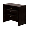 2pc King Bedroom Set, Black, Nickel Wood, Nightstand