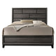 2pc King Bedroom Set | Gray | Black Wood | Nightst&