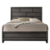 3pc King Bedroom Set, Gray, Black Wood, 2 Nightstands