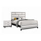 2pc King Bedroom Set | White | Black | Nickel Wood | Nightst&