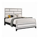 2pc King Bedroom Set | White | Black | Nickel Wood | Nightst&