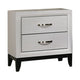 2pc King Bedroom Set | White | Black | Nickel Wood | Nightst&