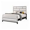 2pc King Bedroom Set | White | Black | Nickel Wood | Nightst&