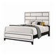 2pc King Bedroom Set | White | Black | Nickel Wood | Nightst&