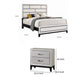 2pc King Bedroom Set | White | Black | Nickel Wood | Nightst&