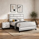 2pc King Bedroom Set | White | Black | Nickel Wood | Nightst&