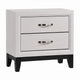 3pc King Bedroom Set, White, Black, Nickel Wood, 2 Nightstands