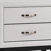 3pc King Bedroom Set, White, Black, Nickel Wood, 2 Nightstands