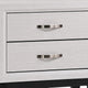 3pc King Bedroom Set, White, Black, Nickel Wood, 2 Nightstands