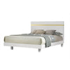 3pc King Bedroom Set, White, Gold Wood, 2 Nightstands