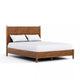 2pc King Bedroom Set, Walnut Brown, Nickel Wood, Nightstand