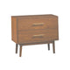 2pc King Bedroom Set, Walnut Brown, Nickel Wood, Nightstand