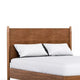 2pc King Bedroom Set, Walnut Brown, Nickel Wood, Nightstand