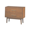 3pc King Bedroom Set, Walnut Brown, Nickel Wood, 2 Nightstands