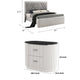 3pc King Bedroom Set, Light Gray, Silver, Black, Chrome Wood, 2 Nightstands