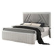 2pc King Bedroom Set, Gray, Silver Wood, Nightstand