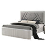 3pc King Bedroom Set, Gray, Silver Wood, 2 Nightstands