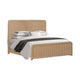 2pc King Bedroom Set, Natural Brown Wood, Nightstand