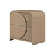 2pc King Bedroom Set, Natural Brown Wood, Nightstand