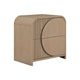 3pc King Bedroom Set, Natural Brown Wood, 2 Nightstands