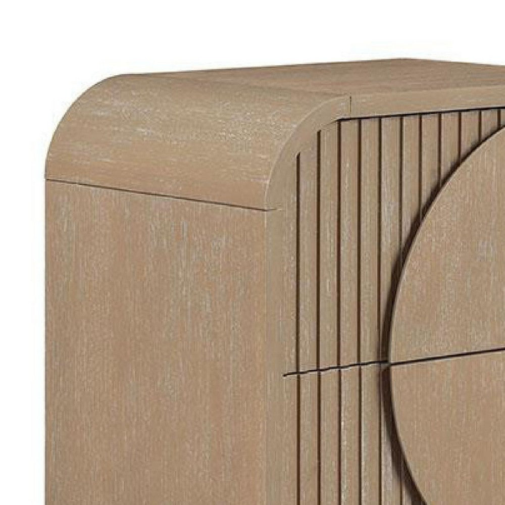 3pc King Bedroom Set, Natural Brown Wood, 2 Nightstands