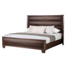 2pc King Bedroom Set, Espresso Brown, Gold Wood, Nightstand