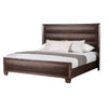 3pc King Bedroom Set, Espresso Brown, Gold Wood, 2 Nightstands