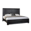 2pc King Bedroom Set, Black, Chrome, Nickel Wood, Nightstand