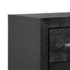 3pc King Bedroom Set, Black, Chrome, Nickel Wood, 2 Nightstands