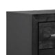 3pc King Bedroom Set, Black, Chrome, Nickel Wood, 2 Nightstands